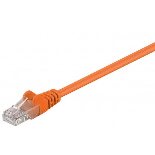 CAT 5e câble de liaison, U/UTP, Orange 0.5 m