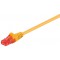 CAT 6 câble de liaison, U/UTP, Jaune 7.5 m