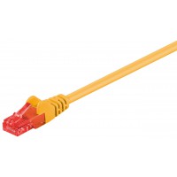 CAT 6 câble de liaison, U/UTP, Jaune 7.5 m