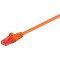 CAT 6 câble de liaison, U/UTP, Orange 0.5 m