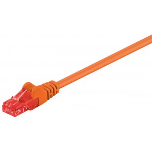 CAT 6 câble de liaison, U/UTP, Orange 0.5 m