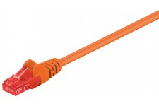 CAT 6 câble de liaison, U/UTP, Orange 0.5 m