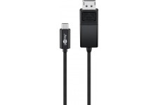 Câble adaptateur USB-C™ DisplayPort 4k 60 Hz, 1,20 m, noir 1.2 m