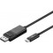 Câble adaptateur USB-C™ DisplayPort 4k 60 Hz, 1,20 m, noir 1.2 m