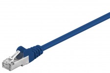 CAT 5e câble de liaison, SF/UTP, Bleu 1 m