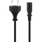 Cordon d’alimentation UE  1,8 m, Noir 1.8 m