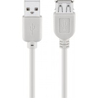 Câble rallonge de recharge USB 2.0 Hi-Speed, Gris 1.8 m