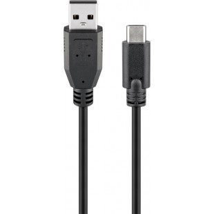 Câble USB 2.0 USB-C™ vers USB A, noir 1 m