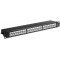 CAT 6a panneau de brassage 19 pouces (48,3 cm), 24 ports noir