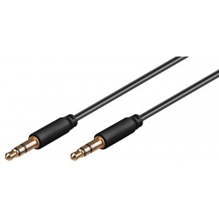Câble de connexion audio AUX  3,5 mm stéréo 3 pôles  slim  CU 1.5 m