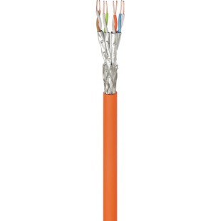 CAT 7A câble réseau, S/FTP (PiMF), Orange 250 m