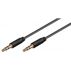 Câble de connexion audio AUX  3,5 mm stéréo 3 pôles  slim  CU 0.5 m