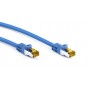 RJ45 Câble de liaison,CAT 6A S/FTP (PiMF) 500 MHz, avec CAT 7 câble brut, Bleu 25 m