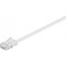 CAT 5e Câble de liaison plat, U/UTP, Blanc 15 m