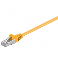 CAT 5e câble de liaison, F/UTP, Jaune 1 m