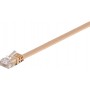 CAT 6 Câble de liaison plat, U/UTP, Marron clair 0.5 m