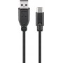 Câble USB 2.0 USB-C™ vers USB A, noir 0.5 m