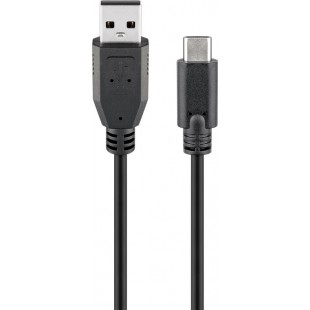 Câble USB 2.0 USB-C™ vers USB A, noir 0.5 m