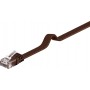 CAT 6 Câble de liaison plat, U/UTP, Marron foncé 3 m