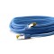 RJ45 Câble de liaison,CAT 6A S/FTP (PiMF) 500 MHz, avec CAT 7 câble brut, Bleu 0.5 m