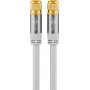 Câble d’antenne SAT (type 135 dB), blindé 4 fois 1 m