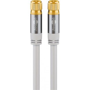 Câble d’antenne SAT (type 135 dB), blindé 4 fois 1 m