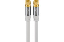 Câble d’antenne SAT (type 135 dB), blindé 4 fois 1 m