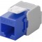 CAT 6A Keystone RJ45 jack, UTP, 500 MHz Bleu