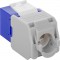 CAT 6A Keystone RJ45 jack, UTP, 500 MHz Bleu