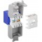 CAT 6A Keystone RJ45 jack, UTP, 500 MHz Bleu