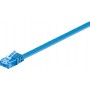 CAT 6A Câble de liaison plat, U/UTP, Bleu 2 m