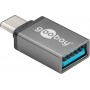 USB-C™ / USB A OTG SuperSpeed ​​Adaptateur pour connecter 3.0 câbles de charge, gris gris