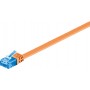 CAT 6A Câble de liaison plat, U/UTP, Orange 0.5 m