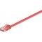 CAT 6 Câble de liaison plat, U/UTP, Rouge 3 m