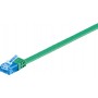 CAT 6A Câble de liaison plat, U/UTP, Vert 0.5 m