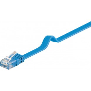 CAT 6 Câble de liaison plat, U/UTP, Bleu 3 m
