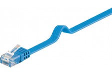 CAT 6 Câble de liaison plat, U/UTP, Bleu 3 m