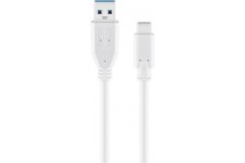 Câble USB-C™ vers USB A 3.0, blanc 1 m