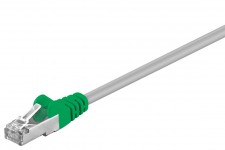 CAT 5e, F/UTP câble de liaison croisé, Gris, Vert 5 m