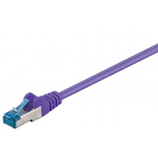 CAT 6A Câble de liaison, S/FTP (PiMF), Violet 0.25 m