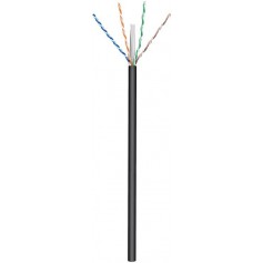 CAT 6 câble réseau Outdoor, U/UTP, Noir 100 m