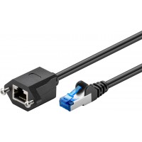 CAT 6A Rallonge S/FTP (PiMF), Noir 2 m