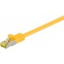 RJ45 Câble de liaison,CAT 6A S/FTP (PiMF) 500 MHz, avec CAT 7 câble brut, Jaune 7.5 m