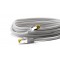 RJ45 Câble de liaison,CAT 6A S/FTP (PiMF) 500 MHz, avec CAT 7 câble brut, Gris 0.5 m