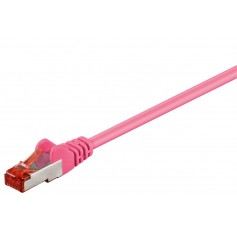 CAT 6 câble de liaison, S/FTP (PiMF), Magenta 5 m