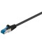 CAT 6A Câble de liaison, S/FTP (PiMF), Noir 0.25 m