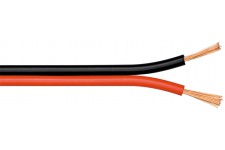 Câble de haut-parleur rouge/noir CCA 10 m