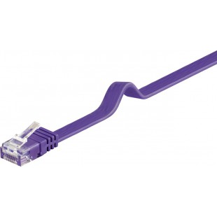 CAT 6 Câble de liaison plat, U/UTP, Violet 2 m