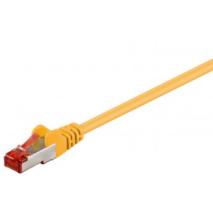 CAT 6 câble de liaison, S/FTP (PiMF), Jaune 7.5 m