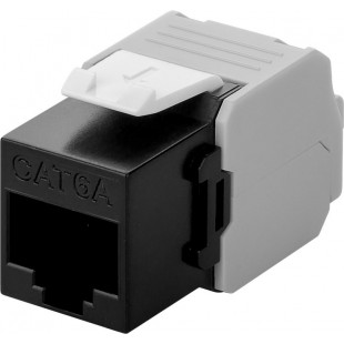 CAT 6A Keystone RJ45 jack, UTP, 500 MHz Noir